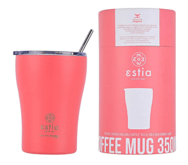 Estia Θερμός Coffee Mug Save The Aegean 350ml Fusion Coral (1)